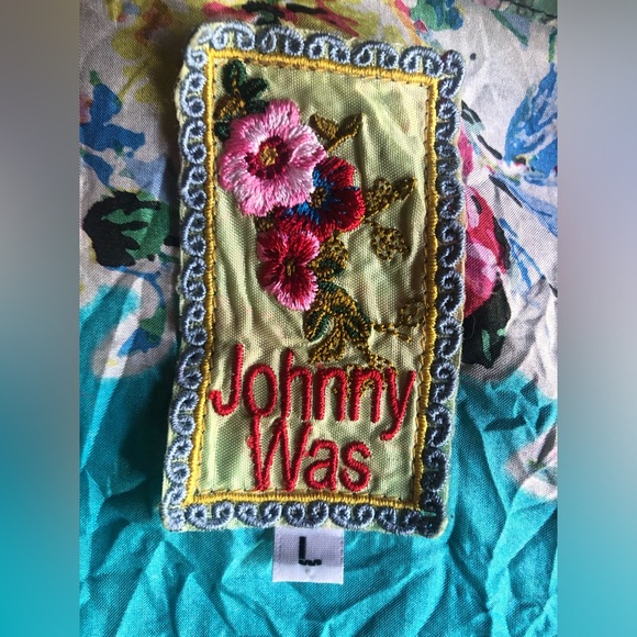 Johnny Was large limono 100% silk - Picture 3 of 9